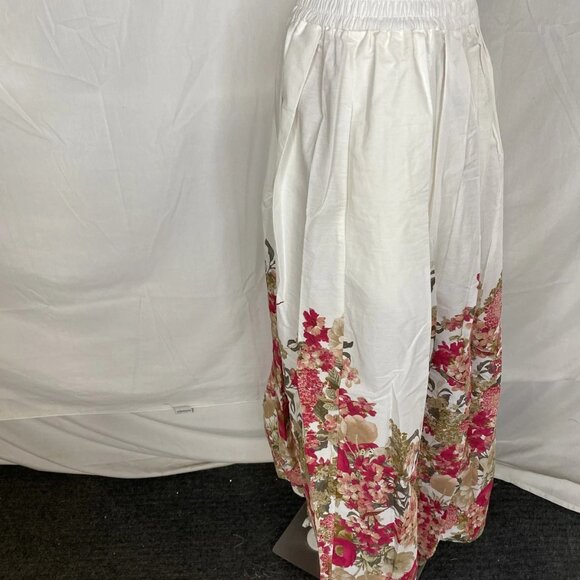 NEW MAEVE Women’s Sybil Poplin Floral Midi Skirt – Ivory/Multicolor – Size XS - Picture 3 of 11